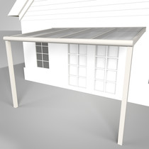 Westwood | Aluminium Terrasoverkapping Calisto 406x250 | Creme-wit